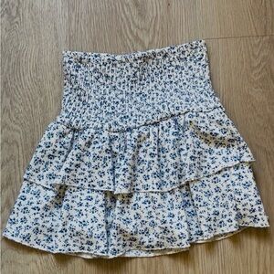 Zara Girls Blue Floral Skirt